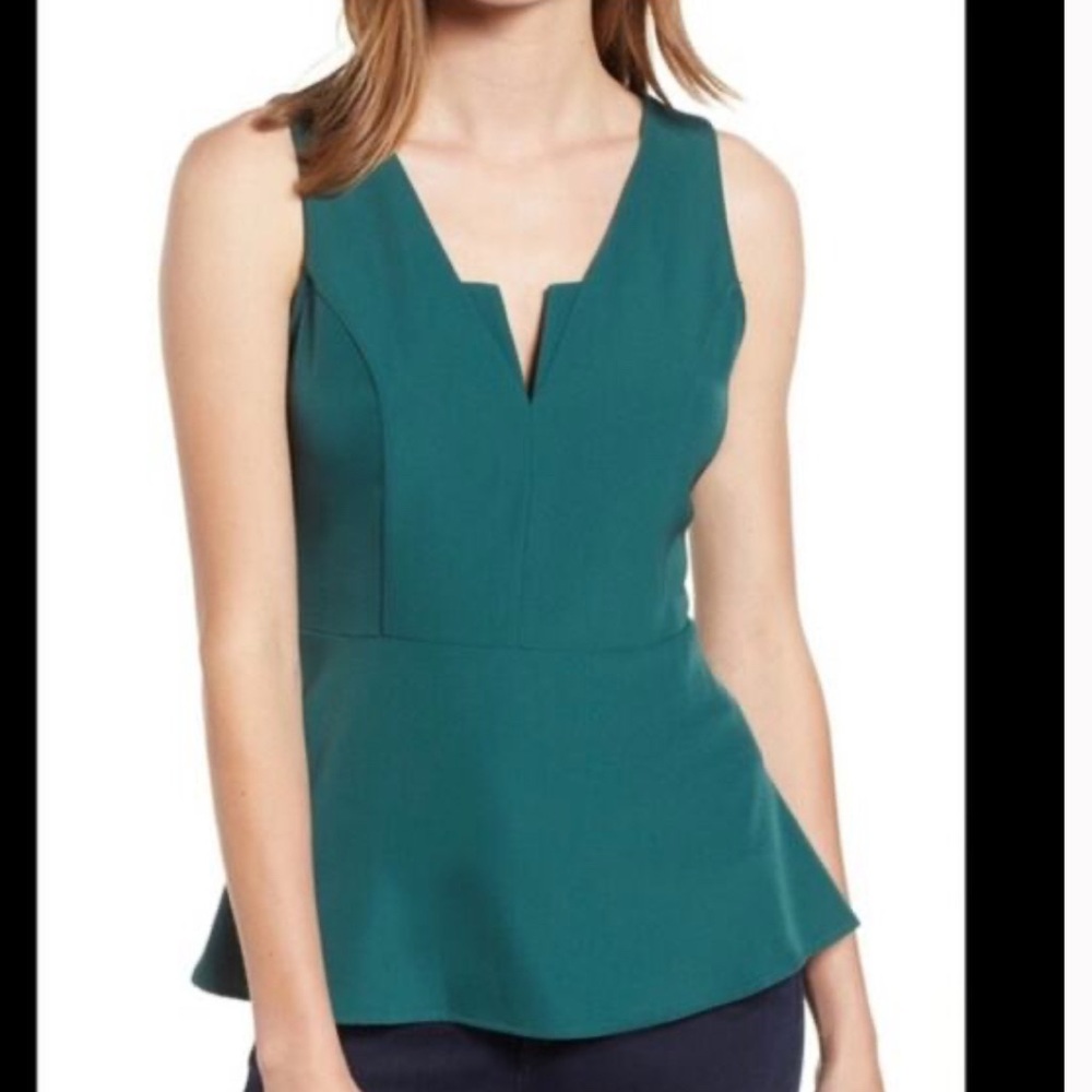 Trouvé peplum sleeveless top size small